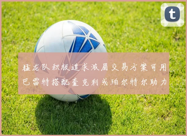 猛龙队积极追求浓眉交易方案可用巴雷特搭配奎克利或珀尔特尔助力交易